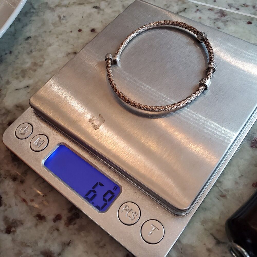 Sterling Silver Braided Bracelet 925 JCM - Picture 4 of 4